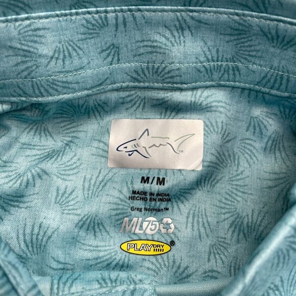 NEW Greg Norman Men's M ML75 Polo Golf Shirt Pattern - Picture 6 of 9